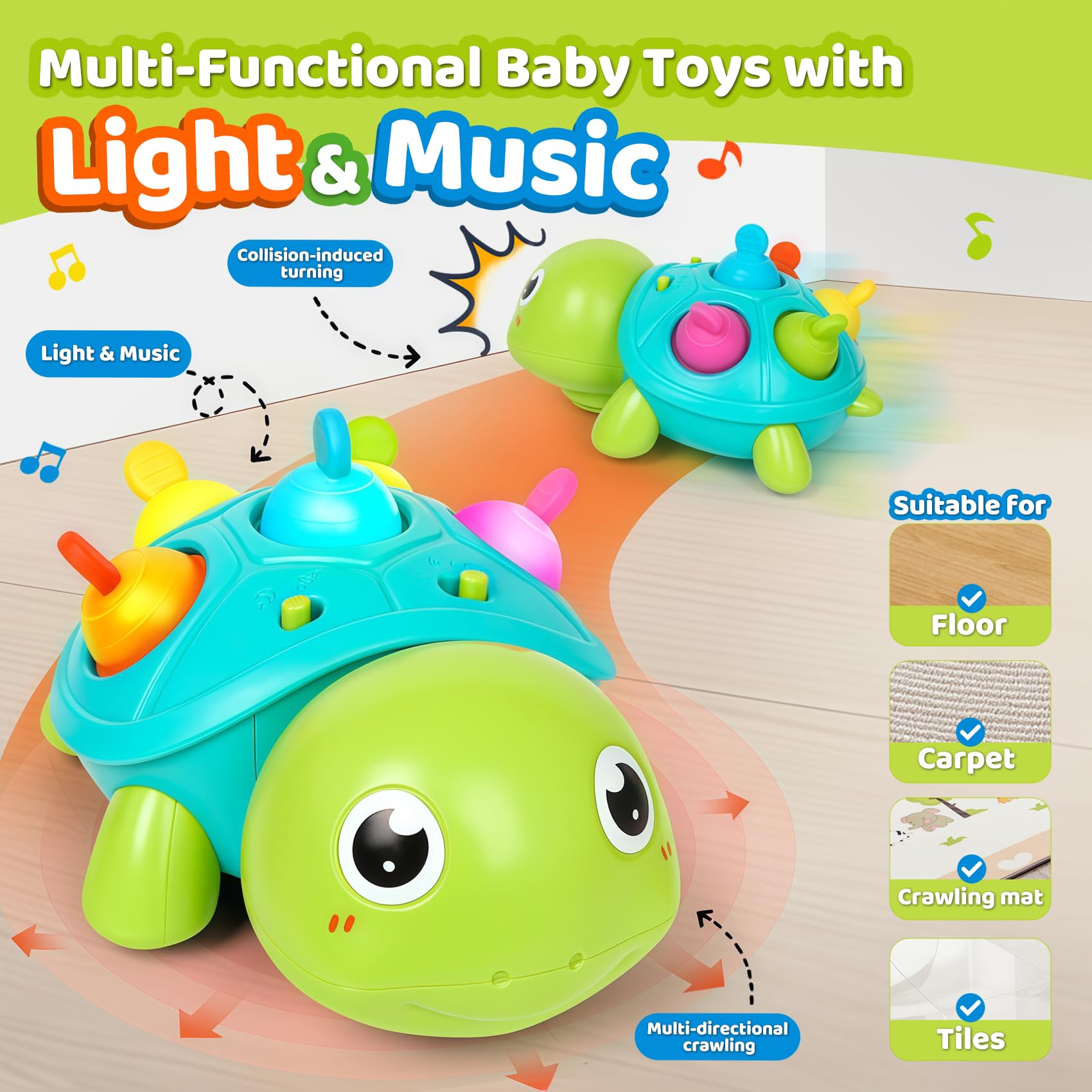 Jouet musical tortue rampante  - Baby Walker Activity avis et prix